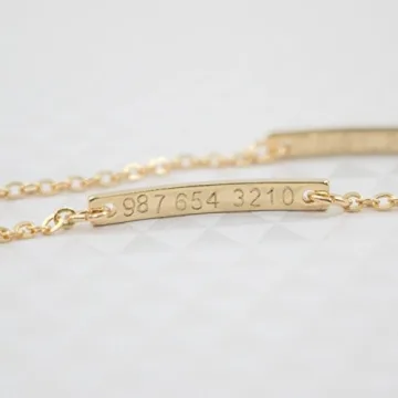 Custom 16k Gold Plated Baby Name Bracelet Gift