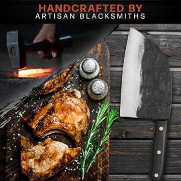 Artisan Serbian Chef Knife - Perfect Meat Cleaver for Cooking & Gifts