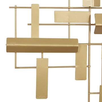 CosmoLiving Metal Geometric Wall Decor - Gold Elegance