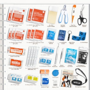 EVERLIT Pet Medic Kit with 95 Vet-Approved Supplies