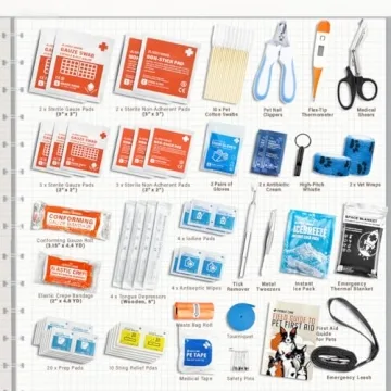EVERLIT Pet Medic Kit with 95 Vet-Approved Supplies