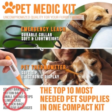 EVERLIT Pet Medic Kit with 95 Vet-Approved Supplies