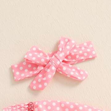 Doisbetthsay Baby Girl Romper Long Sleeve Bubble Romper Smocked Baby Girl Clothes Newborn Outfit 3 6 12 18 24 Months (Hearts Pink, 12-18 Months)