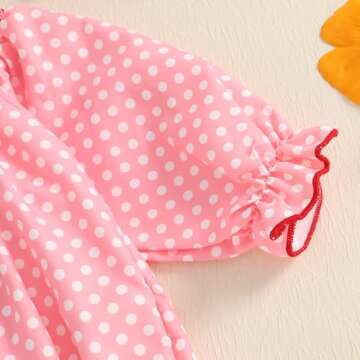 Doisbetthsay Baby Girl Romper Long Sleeve Bubble Romper Smocked Baby Girl Clothes Newborn Outfit 3 6 12 18 24 Months (Hearts Pink, 12-18 Months)