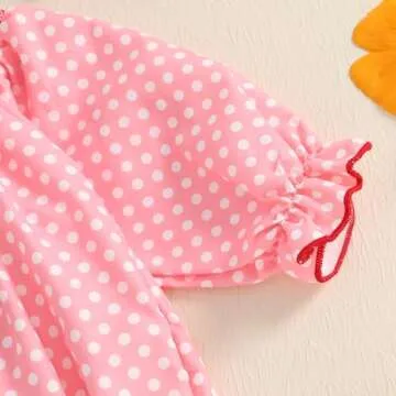 Doisbetthsay Baby Girl Romper Long Sleeve Bubble Romper Smocked Baby Girl Clothes Newborn Outfit 3 6 12 18 24 Months (Hearts Pink, 12-18 Months)