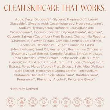 InstaNatural Glycolic Acid Cleanser Face Wash for Women & Men, Gently Exfoliating, Pore Minimizer, Anti Aging, Blackhead Remover, Acne Facial Treatment with Botanical Extracts, 6.7 Fl Oz