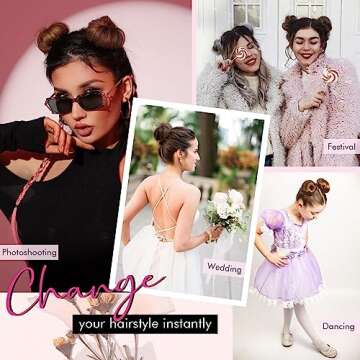 Effortless REECHO Space Bun Hair Pieces for Quick Styles