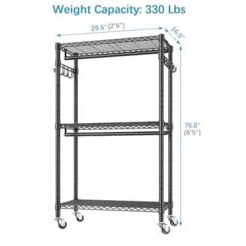 Shop VIPEK R2 Heavy Duty Rolling Clothes Rack