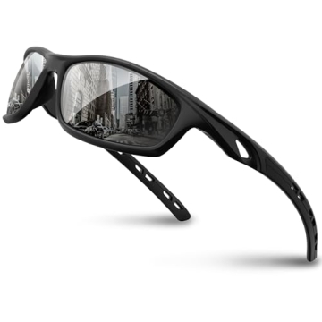 RIVBOS Polarized Sports Sunglasses - Unbreakable TR90 Frame for UV Protection