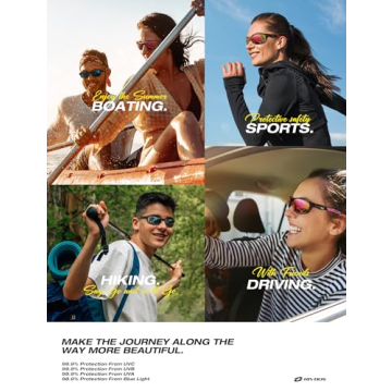 RIVBOS Polarized Sports Sunglasses TR90 Frame UV Protection