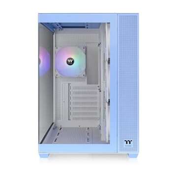 Thermaltake View 380 TG ARGB Hydrangea Blue ATX Case; 4x120mm ARGB Fans Included; Supports Hidden-Co...
