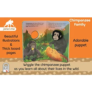 Interactive Chimpanzee Finger Puppet Book for Toddlers