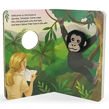 Interactive Chimpanzee Finger Puppet Book for Toddlers