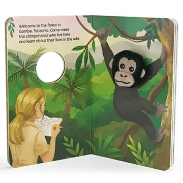 Interactive Chimpanzee Finger Puppet Book for Toddlers
