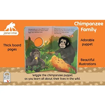 Interactive Chimpanzee Finger Puppet Book for Toddlers
