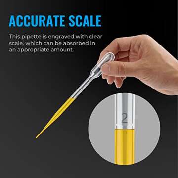 Vabiooth 100Pcs 3mL Disposable Plastic Transfer Pipettes Calibrated Dropper for Science Experiment, ...