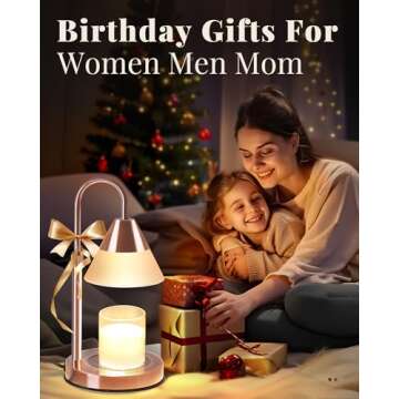Dimmable Candle Warmer Lamp Gift for Moms & Women 2023