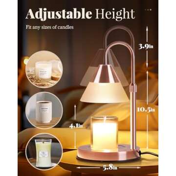 Dimmable Candle Warmer Lamp Gift for Moms & Women 2023