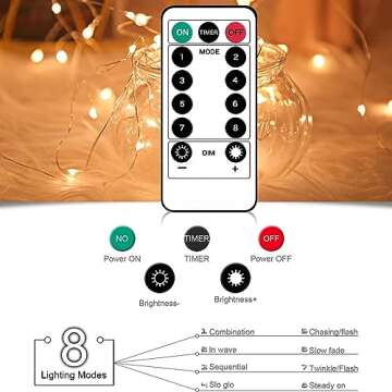 Lainin String Light 13FT 96LED USB Powered Curtain Light 16 Butterflies Strings 8 Mode Fairy Light Strip for Party Indoor Outdoor Room Garden Wall Wedding Christmas Xmas Decorations (Purple)