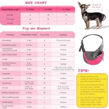 YUDODO Pet Dog Sling Carrier for Comfort and Style