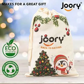 JOORY Natural Exfoliating Loofah Sponge 3 Pack Eco-Friendly