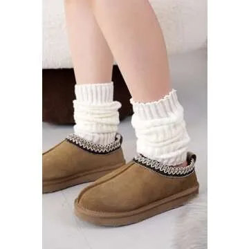 Project Cloud Slippers for Women Genuine Australian Sheepskin & Real Shearling Fur Women's Slippers - Memory Foam Womens Slippers - Fuzzy Slippers Gifts for Women Footwear (Nerita, Chstnt, 6)