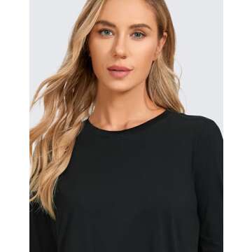 CRZ YOGA Pima Cotton Long Sleeve Women's Workout Shirt
