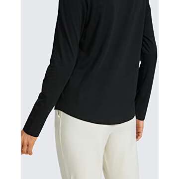 CRZ YOGA Pima Cotton Long Sleeve Women's Workout Shirt