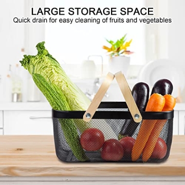 Stylish MACOIOR Garden Basket with Bamboo Handle - Perfect for Organizing