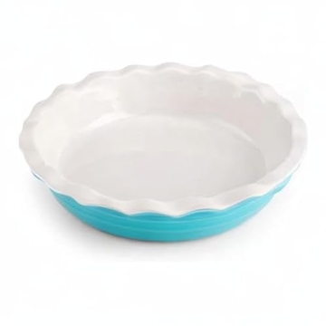 Farberware Teal Stoneware Pie Dish - Perfect for Every Baker
