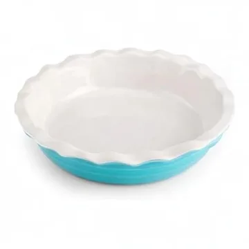 Farberware Teal Stoneware Pie Dish - Perfect for Every Baker