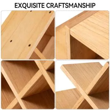 KIRIGEN 8-Bottle Wooden Wine Rack - Stylish & Eco-Friendly