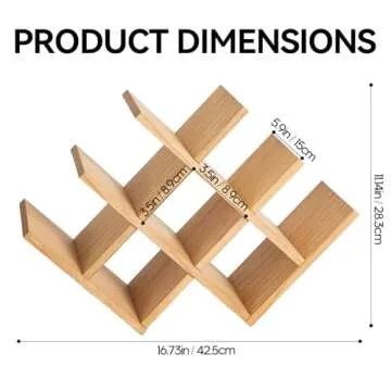 KIRIGEN 8-Bottle Wooden Wine Rack - Stylish & Eco-Friendly