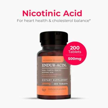 Endurance Products ENDUR-ACIN, Extended Release Niacin for Optimal Absorption & Low-Flush Vitamin B3...