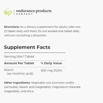 Endur-Acin: Optimal Absorption Niacin Supplement 500mg