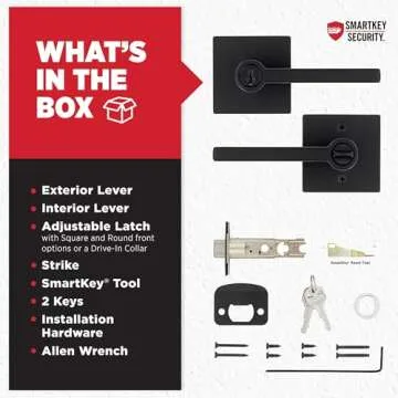 Kwikset Halifax Entry Door Handle with Smartkey Security