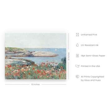 HAUS AND HUES Wildflower Wall Art Prints - Vintage Flower Wall Art and Paintings for Living Room, Floral Wall Art and Nature Pictures Wall Decor (8x10 Unframed)