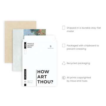 HAUS AND HUES Wildflower Wall Art Prints - Vintage Flower Wall Art and Paintings for Living Room, Floral Wall Art and Nature Pictures Wall Decor (8x10 Unframed)