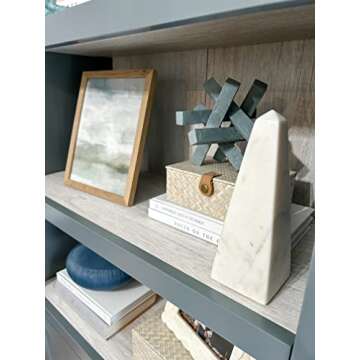 Glimpse & Hollow 8" Marble Pyramid Decorative Object