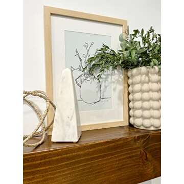 Glimpse & Hollow 8" Marble Pyramid Decorative Object