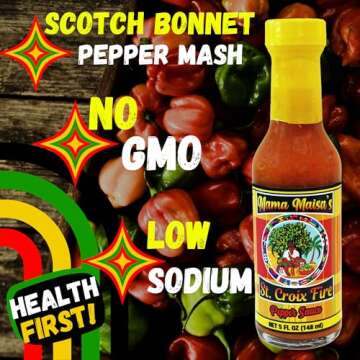 Mama Maisa’s - St. Croix Fire Scotch Bonnet Pepper Sauce, 5 fl oz - All Natural Scotch Bonnet, Car...