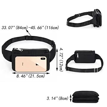 UTO Fanny Pack Stylish Lightweight Water-Repellent Nylon