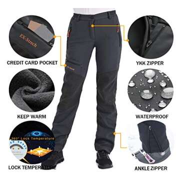 Women’s Waterproof Snow Ski Pants for Outdoor Adventure