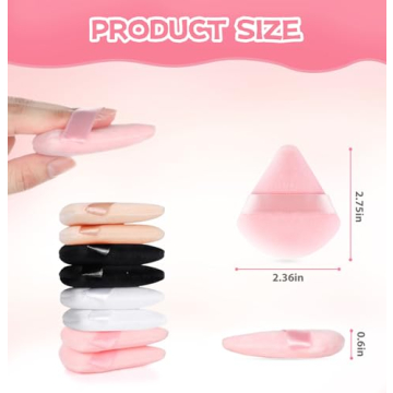8-Piece Triangle Makeup Puff Set for Perfect Finish