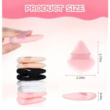 8-Piece Triangle Makeup Puff Set for Perfect Finish