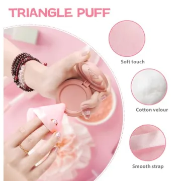 8-Piece Triangle Makeup Puff Set for Perfect Finish