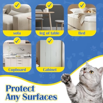 FTSTC Cat Scratch Furniture Protectors, 10-Pack Heavy Duty
