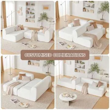 Stylish 107" Modular Sectional Sofa for Luxury Living