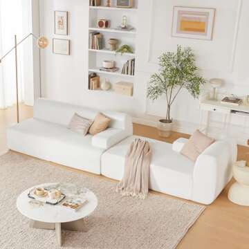 Stylish 107" Modular Sectional Sofa for Luxury Living