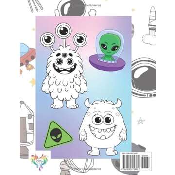 Space Monsters Coloring Book: Fun Out of This World Space Monsters Coloring Pages